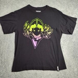 Fortnite T-Shirt Youth L (14/16) Black Graphic Tee Kids Gaming Battle Shirt